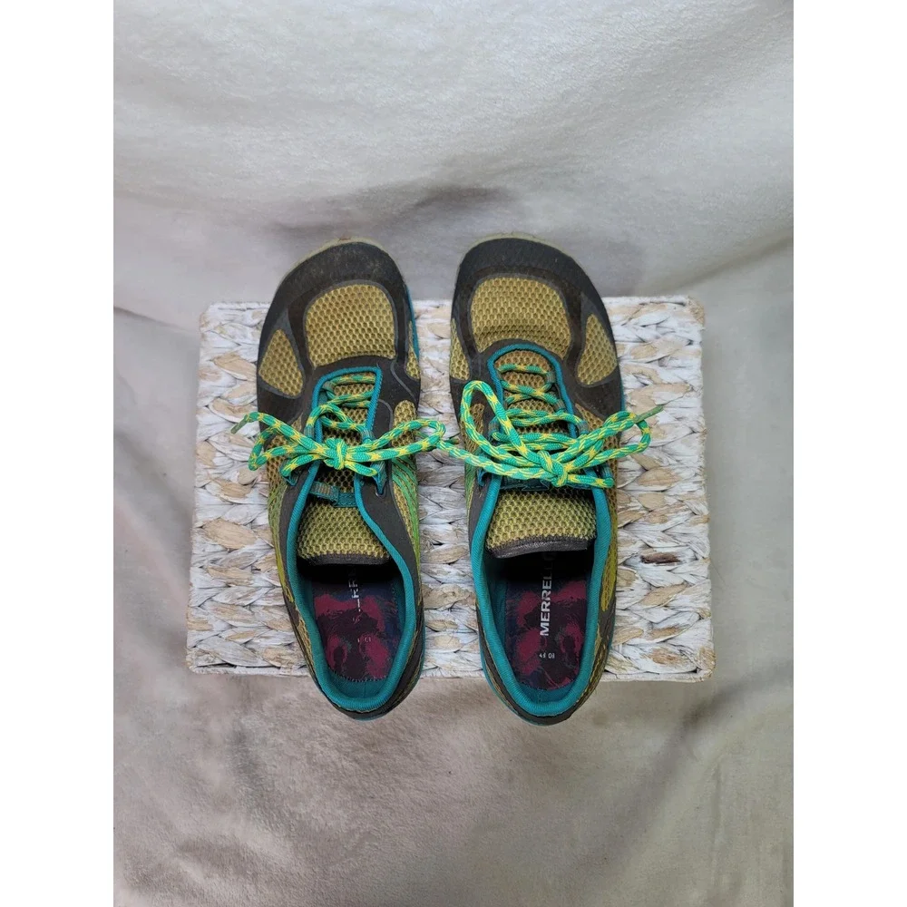 Merrell Pace Glove 2 Barefoot Shoes Minimalist Womens 9 Trail Running Lemon Teal
